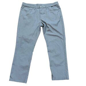 Travis Mathew Level Up Slim Fit Golf 30"‎ Pants Grey 38 1MQ597 Chino Flat Front